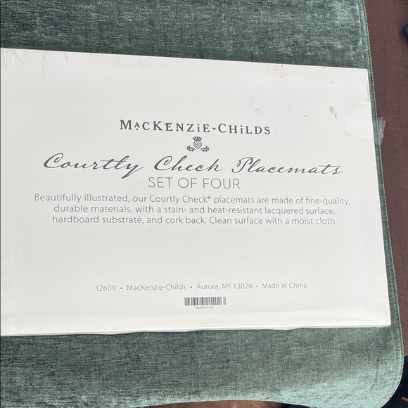 MacKenzie-Childs Courtly , set of four placements - Picture 2 of 2